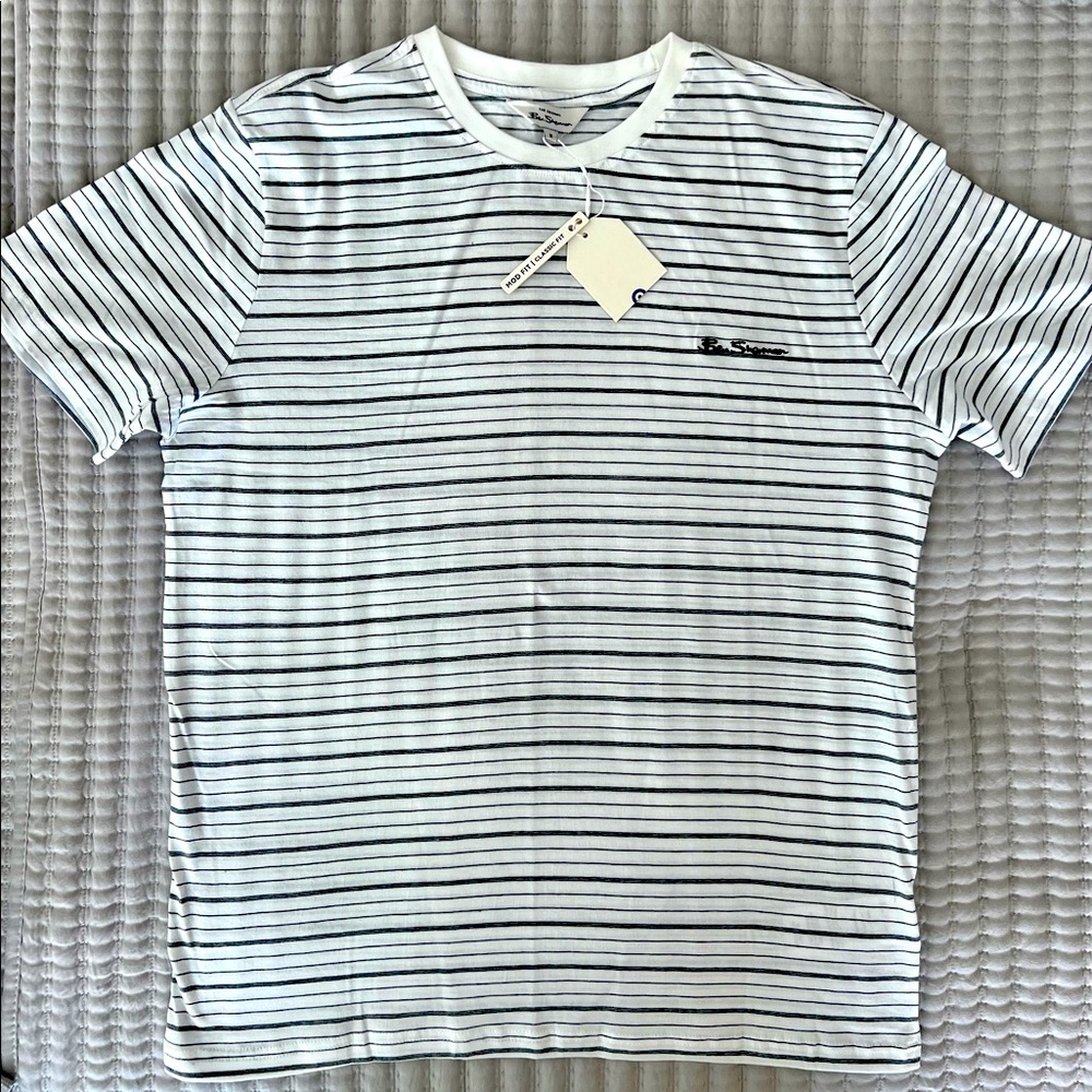 BEN SHARMAN STRIPED TEE SIZE M CLASSIC FIT